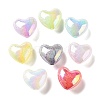 Valentine's Day UV Plating Iridescent Acrylic Beads MACR-D032-06-1