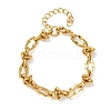 304 Stainless Steel Knot Link Chain Bracelets BJEW-F536-06G-2