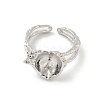 Brass Cup Peg Open Cuff Ring Settings LS-KK-G518-10P-03-2