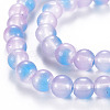 Spray Painted Glass Beads Strands GGLA-S058-001E-03-3
