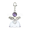 Natural Amethyst Pendant Decorations HJEW-TA00054-01-1