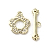 Brass Micro Pave Cubic Zirconia Toggle Clasps KK-C048-04B-G-1