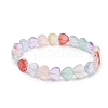 Heart Glass Beads Bracelets BJEW-JB11320-2