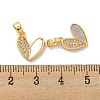 Brass Micro Pave Clear Cubic Zirconia Pendants KK-A214-10G-3