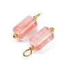 Cherry Quartz Glass Cloumn Pendants STAS-H221-04G-03-2