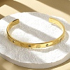 304 Stainless Steel Cuff Bangles BJEW-P348-02C-G-1