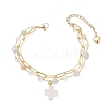 Natural Morganite Beads Multi-layered Bracelets BJEW-JB12217-02-2
