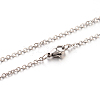 Tarnish Resistant 304 Stainless Steel Cable Chain Necklace Making NJEW-N0022-02P-2