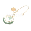 Natural Green Aventurine  Chip Beaded Hanging Suncatchers HJEW-TA00288-01-3