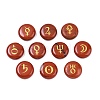 10Pcs 10 Styles Natural Red Jasper Cabochons G-G193-03F-1