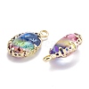 Two Tone Transparent Glass Pendants GLAA-F110-01A-4