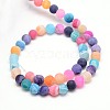 Natural Weathered Agate Beads Strands G-G589-6mm-09-2