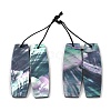 2Pcs Natural Black Lip Shell Pendants FIND-Z079-01C-1