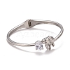 Clear Cubic Zirconia Elephant Cuff Bangle STAS-D165-03P-3