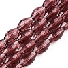 Transparent Glass Beads Strands EGLA-A037-T6x8mm-D13-1