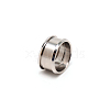 3Pcs 316 Stainless Steel Grooved Finger Ring Settings FIND-WH0105-09C-P-1