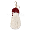 Christmas Theme Macrame Weaving Santa Claus Tassel Cotton Thread Keychain FIND-M045-01-2