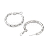 Tarnish Resistant 202 Stainless Steel Hoop Earrings EJEW-A041-07P-2