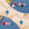 90Pcs 9 Colors Alloy Enamel Pendants ENAM-SZ0001-55-7