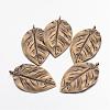 Tibetan Style Alloy Leaf Big Pendants TIBEP-Q040-089AB-NR-1