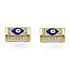 Brass Micro Pave Cubic Zirconia Beads KK-N227-89B-2