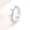 Rotating 201 Stainless Steel Finger Rings for Men Women PW-WGF9BE0-05-1