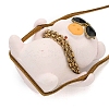 Cute Gesso Swinging Pig Pendant Decorations HJEW-A008-01B-2