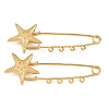 Starfish 304 Stainless Steel Safety Pins Brooch Findings SA-CBA098D-16B-G04-1