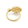 Rack Plated Brass Oval Open Cuff Ring for Women RJEW-Z039-15G-3