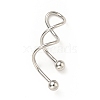 Non-Tarnish 316 Stainless Steel Spiral Barbell AJEW-G042-02P-3