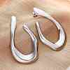 304 Stainless Steel Teardrop Stud Earrings EJEW-B108-13P-1