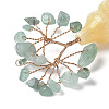 Natural Green Aventurine Chips Tree of Life Decorations with Topaz Gourd Base DJEW-P021-A02-2