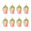 10Pcs Transparent Acrylic Pendants SACR-TA0001-66B-1