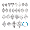 120Pcs 13 Styles Tibetan Style Alloy Links/Connectors Charm Sets TIBE-PH0002-49-6