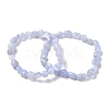 Natural Blue Lace Agate Beaded Stretch Bracelets BJEW-F414-02B-12-1