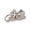 Brass Micro Pave Cubic Zirconia Charms ZIRC-F132-03P-3