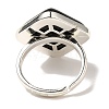 Natural Obsidian Adjustable Rings RJEW-H240-01S-20-4