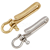   3Pcs 3 Styles Brass Key Hook Shanckle Clasps KK-PH0006-85-1