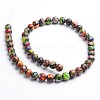 Dyed Natural Imperial Jasper Round Bead Strands G-M274-06-6mm-2
