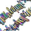 Plated Natural Quartz Crystal Beads Strands G-R435-09C-1