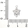 304 Stainless Steel Micro Pave Cubic Zirconia Flower Connector Charms STAS-U042-01P-02-3