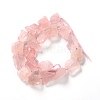 Rough Raw Natural Rose Quartz Beads Strands G-G010-03-2