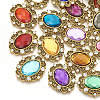 Alloy Acrylic Rhinestone Cabochons RB-N050-01-24AG-1