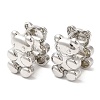 Rack Plating Brass Bear Hoop Earrings for Women EJEW-K249-04P-1