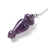 Natural Amethyst Pointed Dowsing Pendulums AJEW-B020-03P-04-3