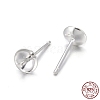 925 Sterling Silver Stud Earring Findings STER-K167-027C-S-2