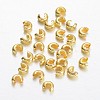 Brass Crimp Beads Covers KK-F371-76G-2