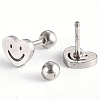 Tarnish Resistant 201 Stainless Steel Barbell Cartilage Earrings EJEW-R147-25-2