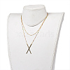 304 Stainless Steel Double Layer Necklaces NJEW-JN02854-04-4