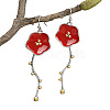 Alloy Enamel Dangle Earrings for Women WG98B65-01-5